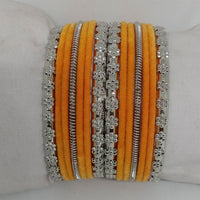 Shree Asha Bangles 14 Pieces in single bangle and Pack Of 12 Peach Color bangles Set