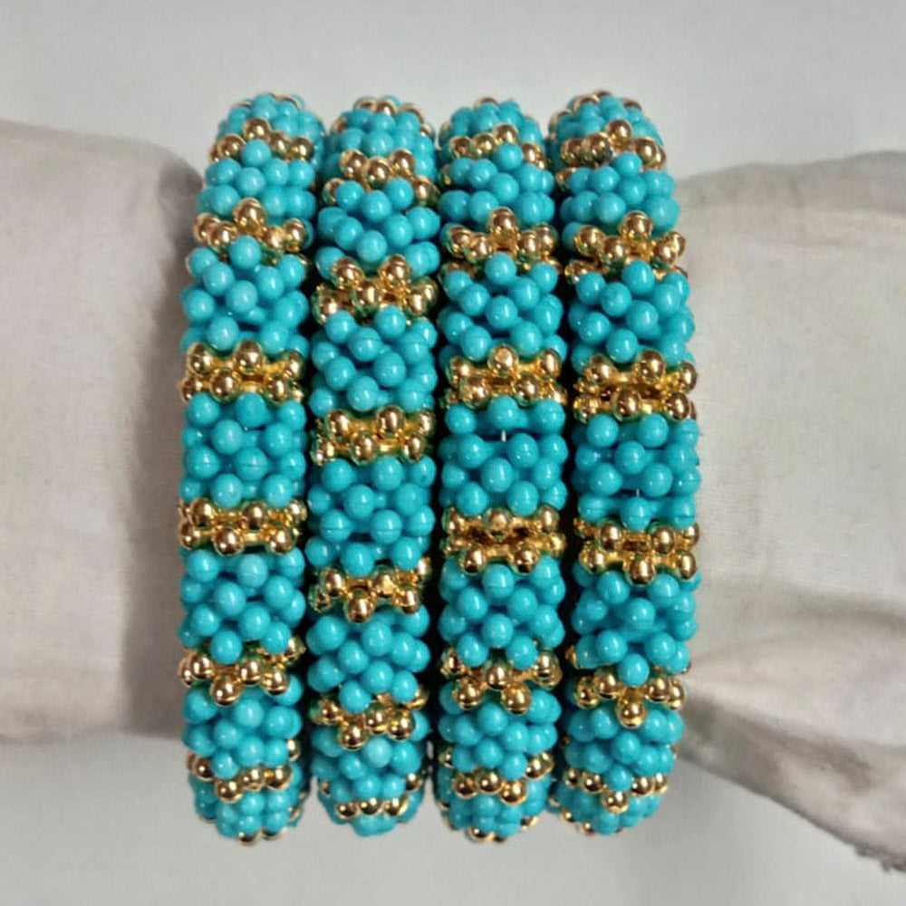 Shree Asha Bangles Gold Plated Beads Bangles Set