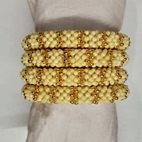 Shree Asha Bangles Gold Plated Beads Bangles Set