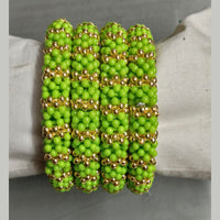 Shree Asha Bangles Gold Plated Beads Bangles Set