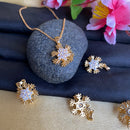 Mahavir Ad Stone Gold Plated Revolving Chain Pendant