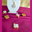 Mahavir Ad Stone Gold Plated Revolving Chain Pendant