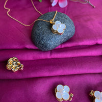 Mahavir Ad Stone Gold Plated Revolving Chain Pendant