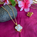 Mahavir Ad Stone Gold Plated Revolving Chain Pendant