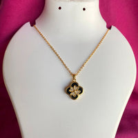 Mahavir Ad Stone Gold Plated Revolving Chain Pendant