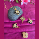 Mahavir Ad Stone Gold Plated Revolving Chain Pendant