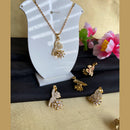 Mahavir Ad Stone Gold Plated Revolving Chain Pendant