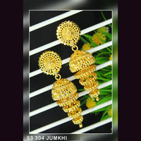 Mahavir Gold Plated Jhumki Earrings
