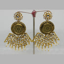 Midas Touch Gold Plated Meenakari And Kundan Dangler Earrings