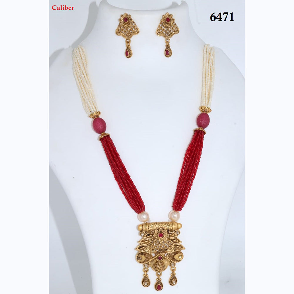Corbeda Fashion Gold Plated Assorted Color Long Necklace set