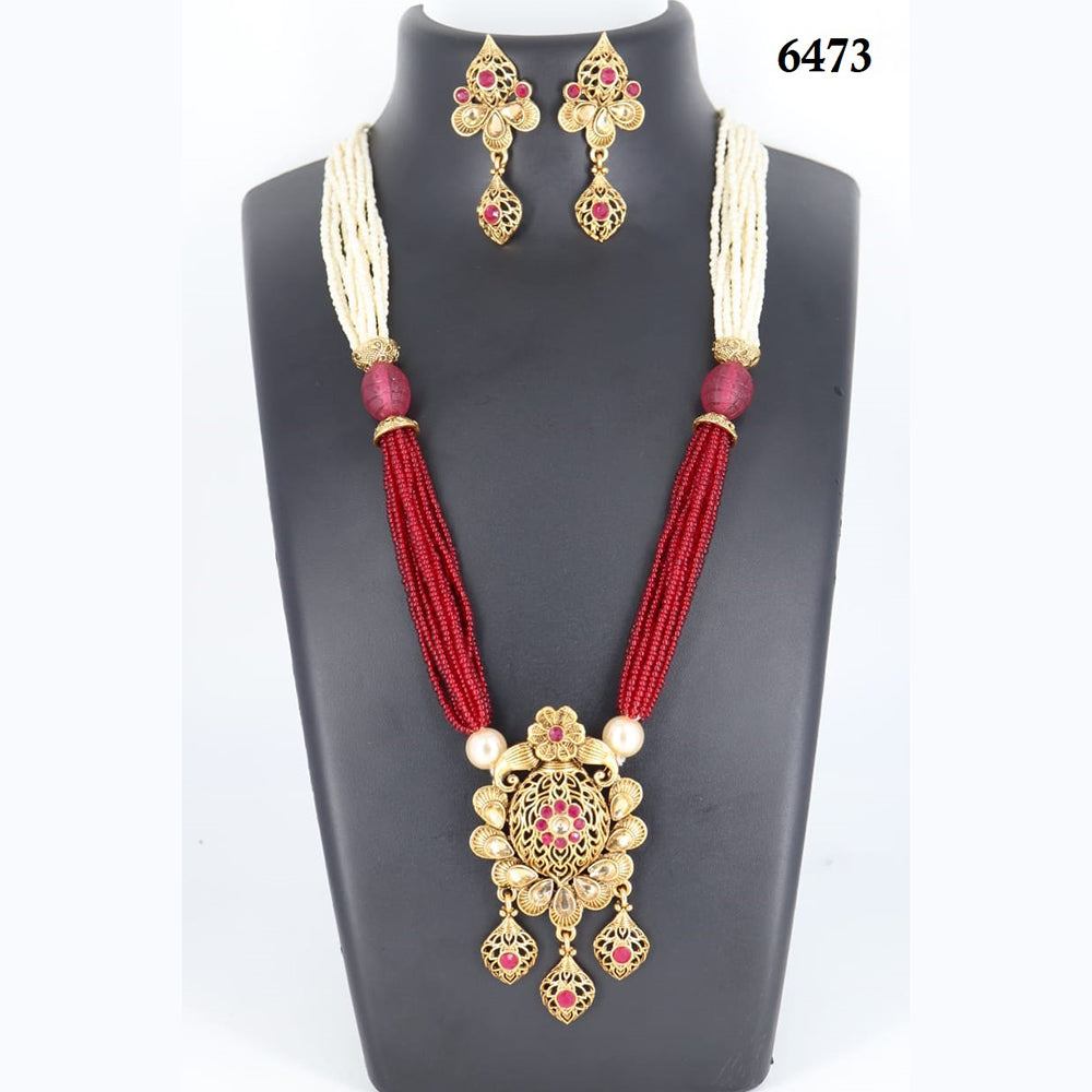 Corbeda Fashion Gold Plated Assorted Color Long Necklace set