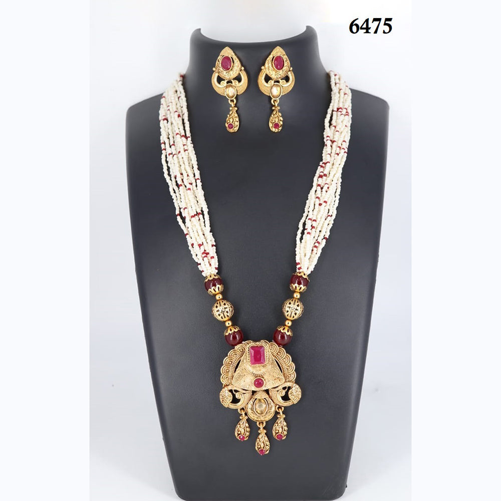 Corbeda Fashion Gold Plated Assorted Color Long Necklace set