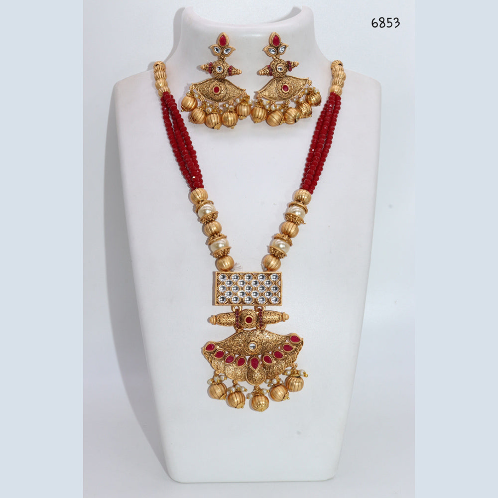 Corbeda Fashion Gold Plated Assorted Color Long Necklace set