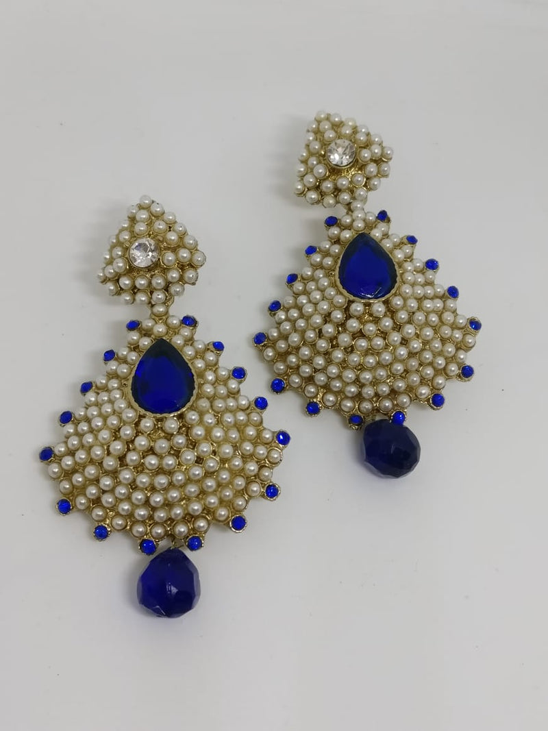 Midas Touch Gold Plated Pearl Dangler Earrings