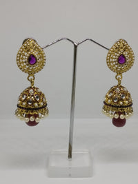 Midas Touch Gold Plated Austrian Stone Jhumki Earrings