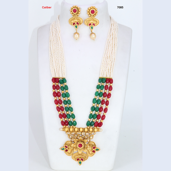 Corbeda Fashion Gold Plated Assorted Color Long Necklace set