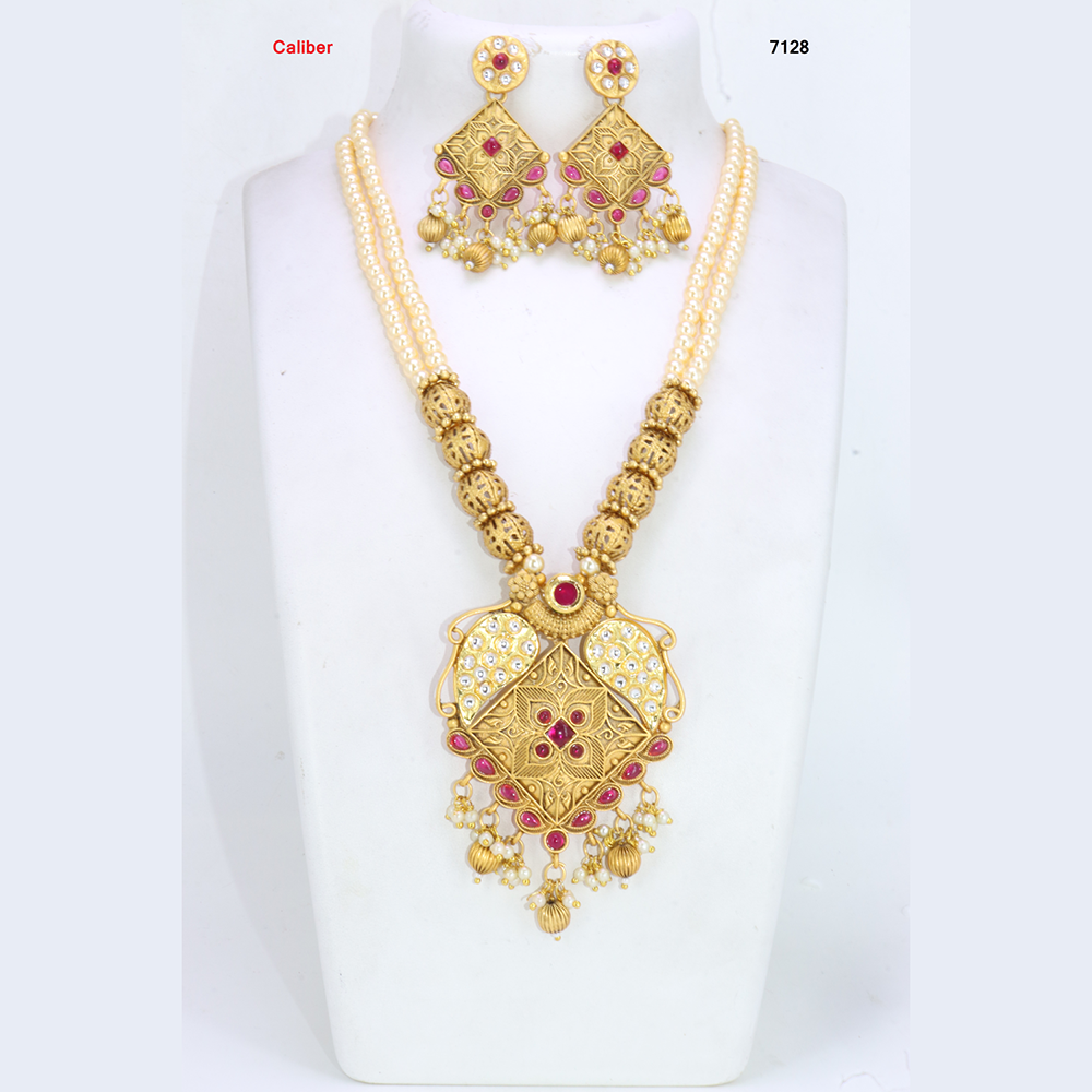 Corbeda Fashion Gold Plated Assorted Color Long Necklace set