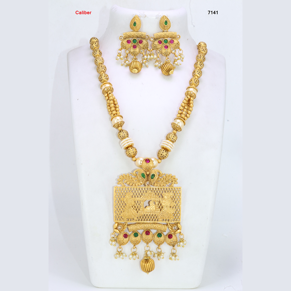 Corbeda Fashion Gold Plated Assorted Color Long Necklace set