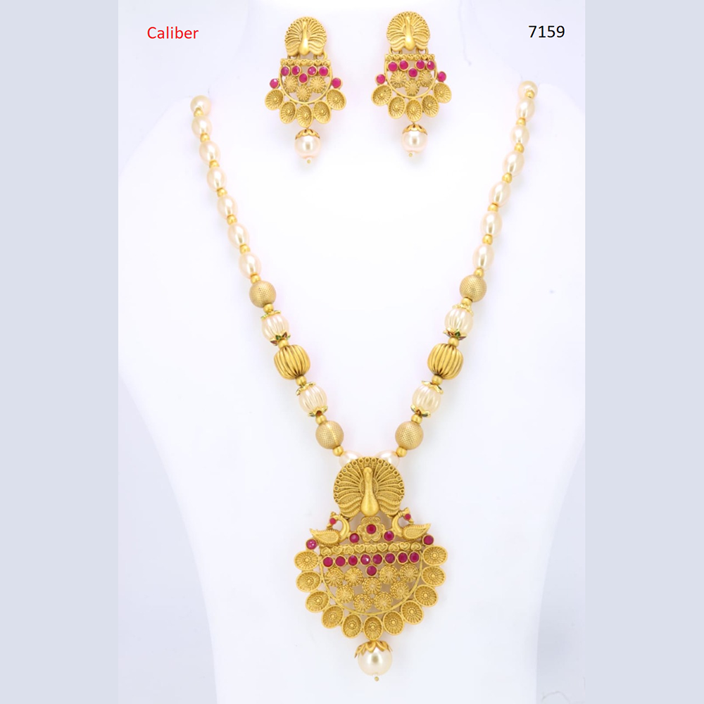 Corbeda Fashion Gold Plated Assorted Color Long Necklace set