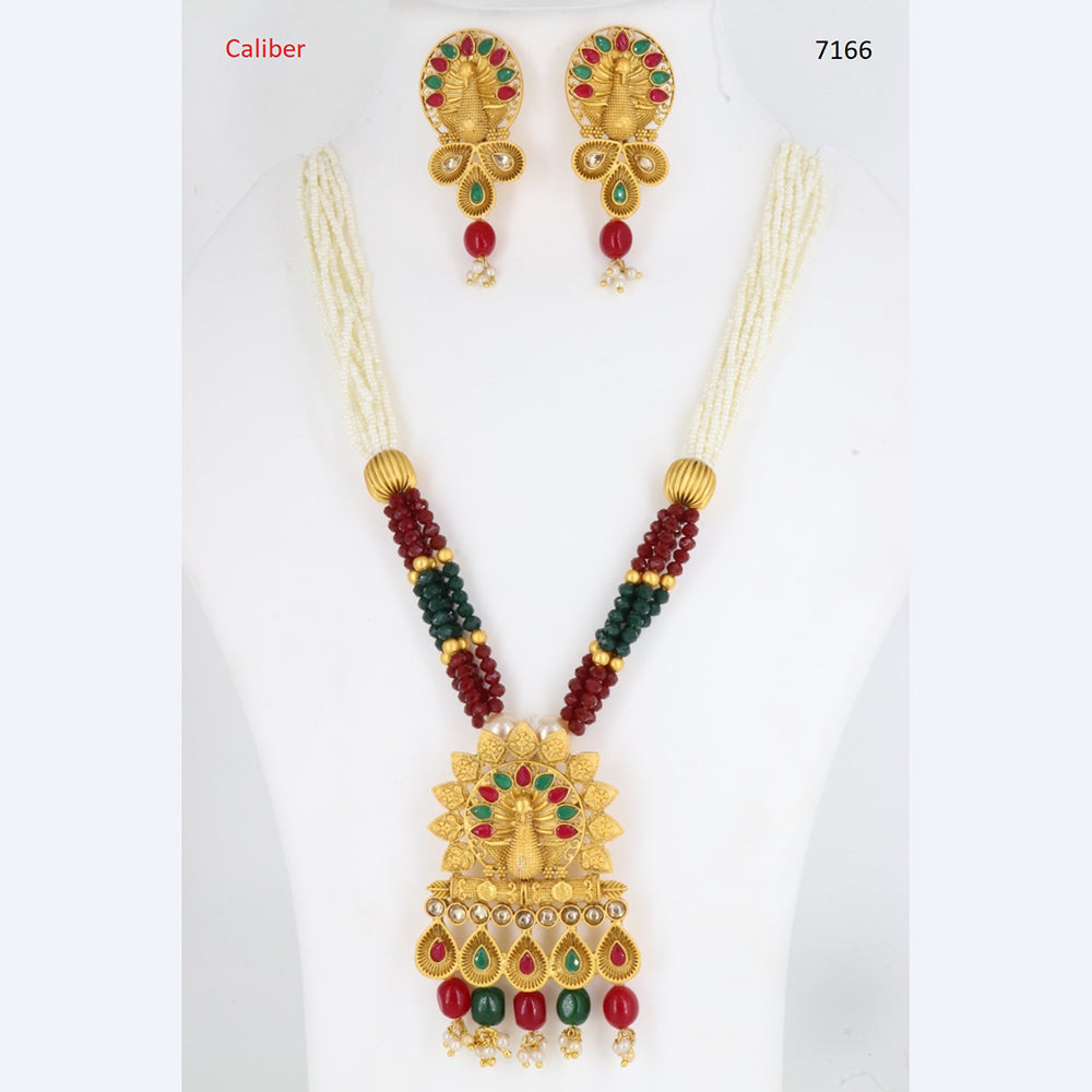 Corbeda Fashion Gold Plated Assorted Color Long Necklace set