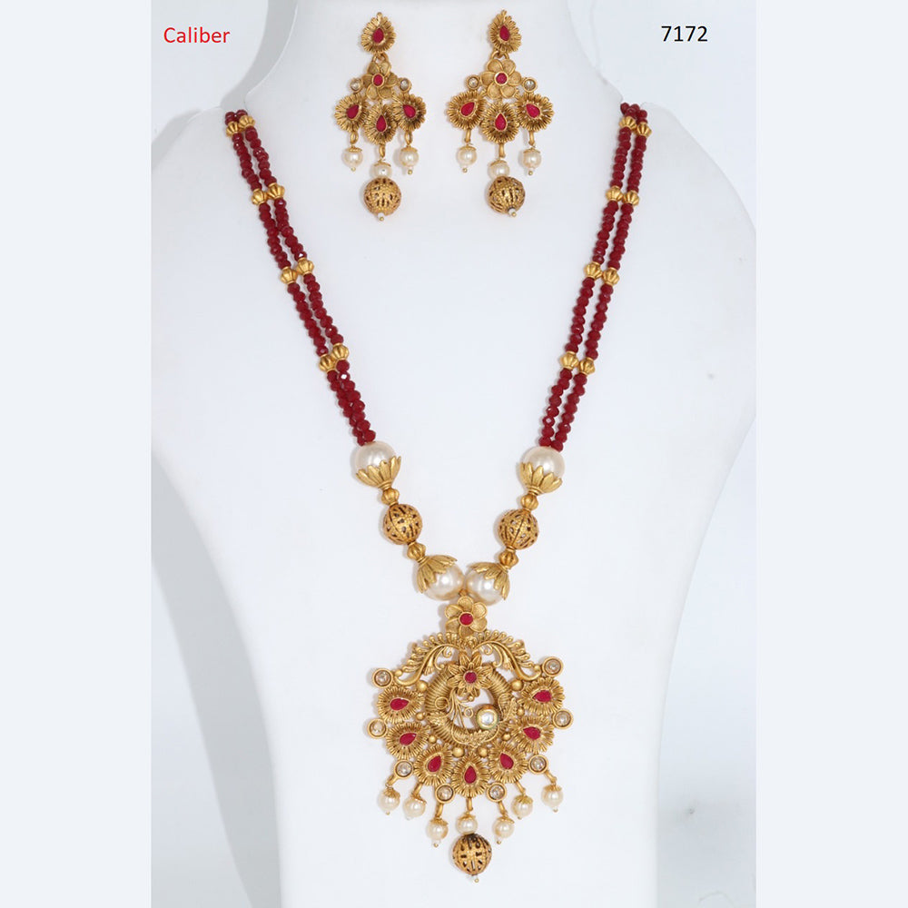 Corbeda Fashion Gold Plated Assorted Color Long Necklace set