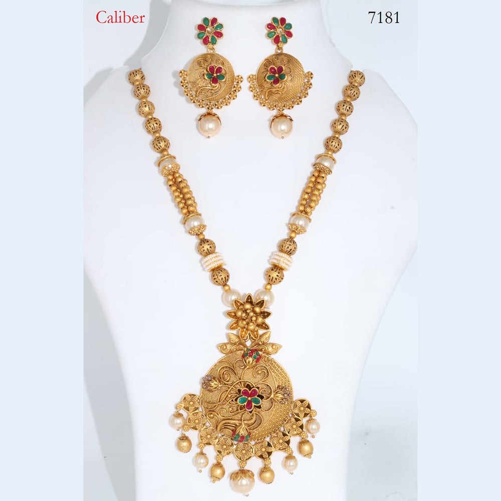 Corbeda Fashion Gold Plated Assorted Color Long Necklace set