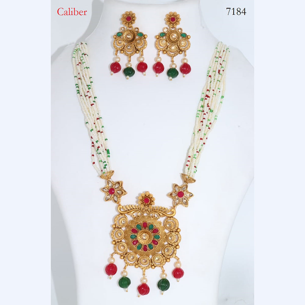 Corbeda Fashion Gold Plated Assorted Color Long Necklace set