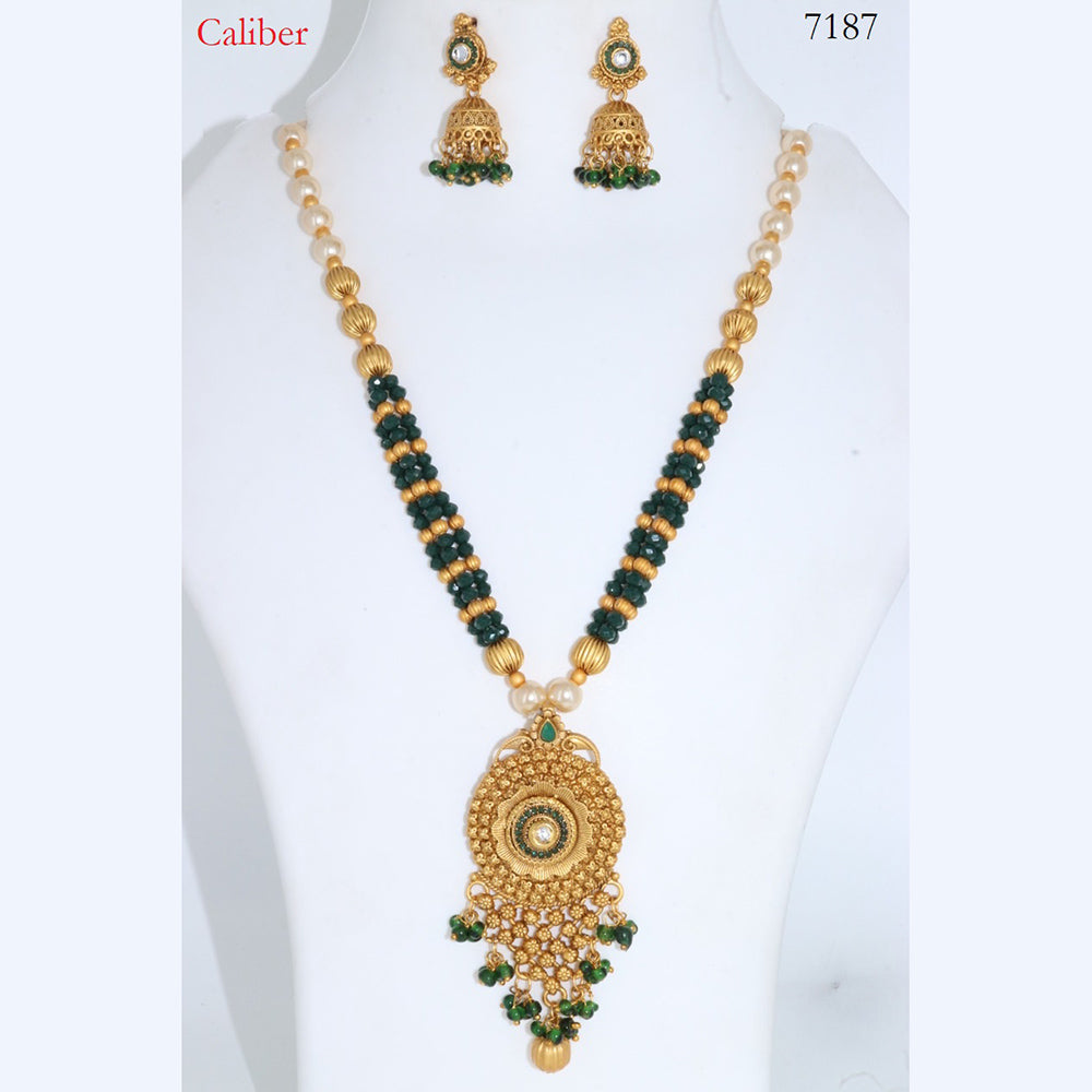 Corbeda Fashion Gold Plated Assorted Color Long Necklace set