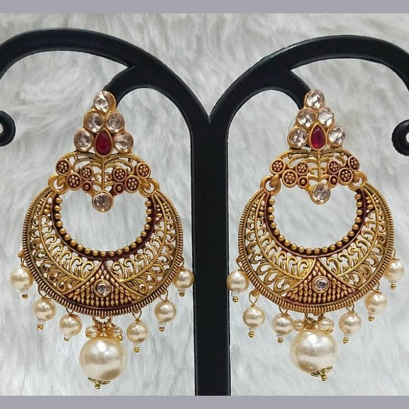 Infinity Jewels Gold Plated Dangler Earrings