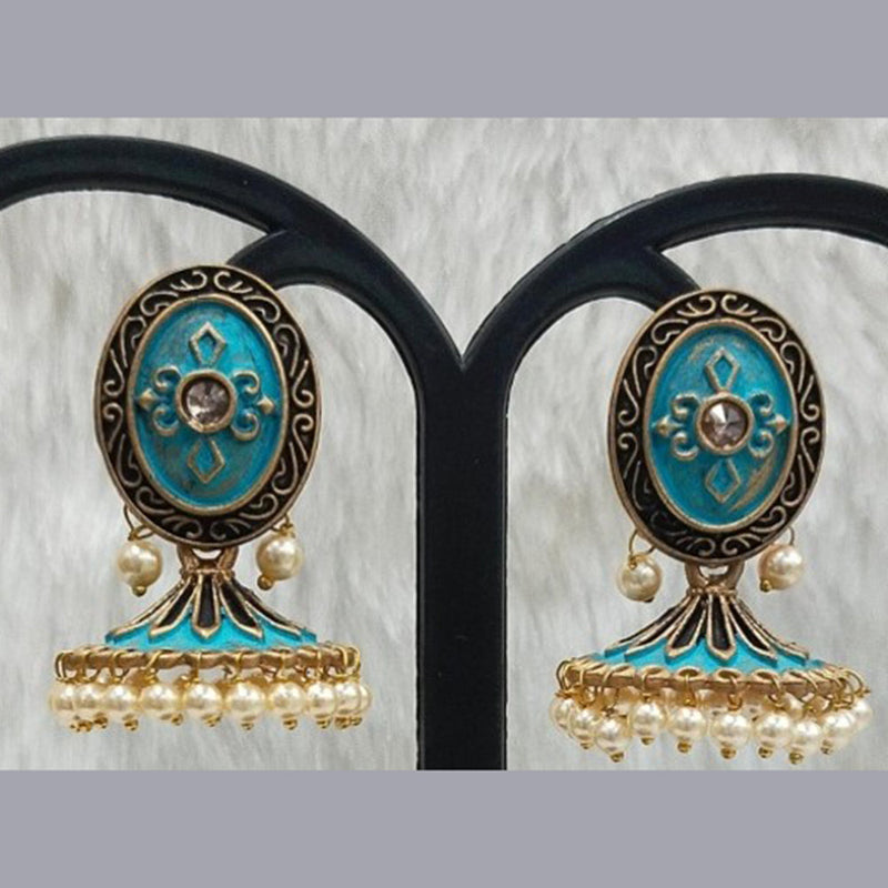 Infinity Jewels Gold Plated Jhumki Earrings