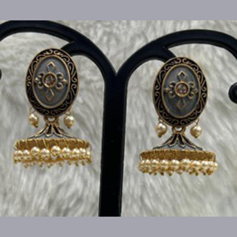 Infinity Jewels Gold Plated Jhumki Earrings