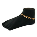 Etnico Gold Plated Kundan & Stone Studded Payal/Anklets for Women & Girls (A006W)