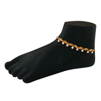 Etnico Gold Plated Kundan & Stone Studded Payal/Anklets for Women & Girls (A006W)