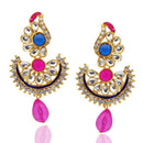 The99Jewel Kundan Stone Meenakari Dangler Earrings - 1304812