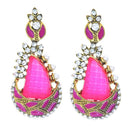 Kriaa Austrian Stone Meenakari Gold Plated Dangler Earring - 1306220