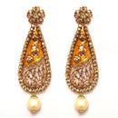 Kriaa Zinc Alloy Gold Plated Stone Dangler Earring - 1307208A