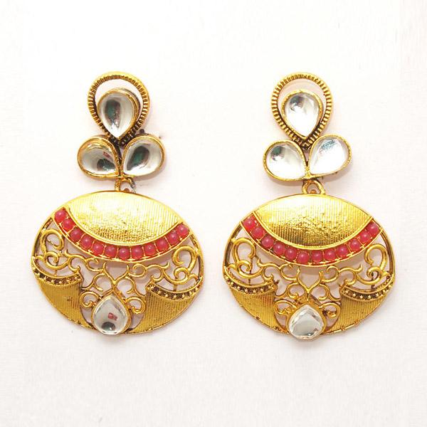 Kriaa Austrian Stone Gold Plated Dangler Earring - 1307219