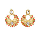 The99Jewel Gold Plated Pota Stone Chandbali Earrings