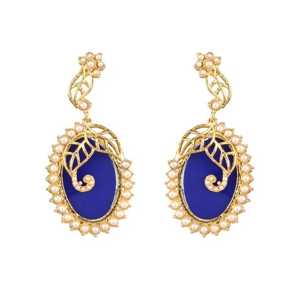 Kriaa Gold Plated Resin Pearl Dangler Earring