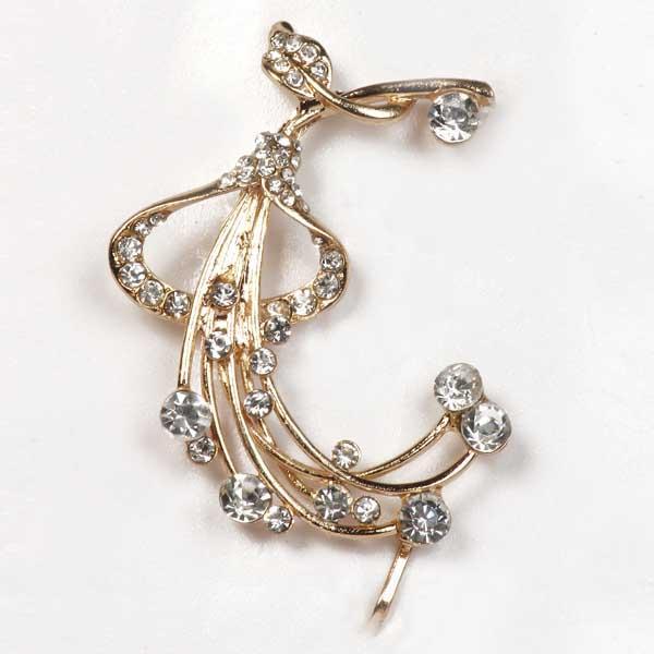 Kriaa Austrian Stone Gold Plated Ear Cuff - 1302529