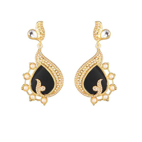 Kriaa Kundan Resin Gold Plated Dangler Earring - 1307344A