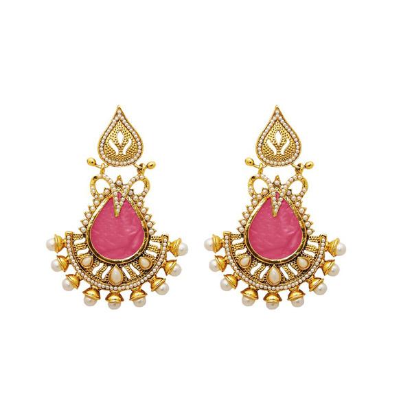 Kriaa Resin Kundan Gold Plated Dangler Earring -1307348B