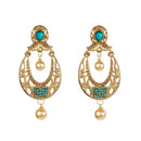 Kriaa Stone Zinc Alloy Gold Plated Dangler Earring - 1307414C