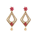 Kriaa Kundan And Stone Gold Plated Dangler Earring