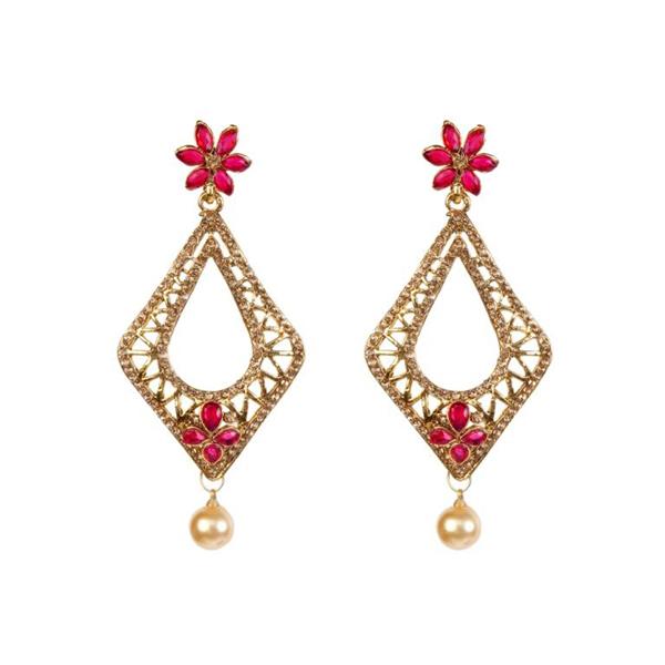 Kriaa Kundan And Stone Gold Plated Dangler Earring