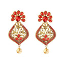 Kriaa Kundan Pearl Drop Gold Plated Pack Of 6 Dangler Earring - 1307407C