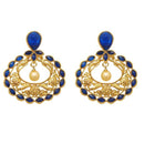 Kriaa Stone Pearl Gold Plated Dangler Earring