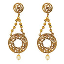 Kriaa Brown Austrian Stone Dangler Earrings - 1309618