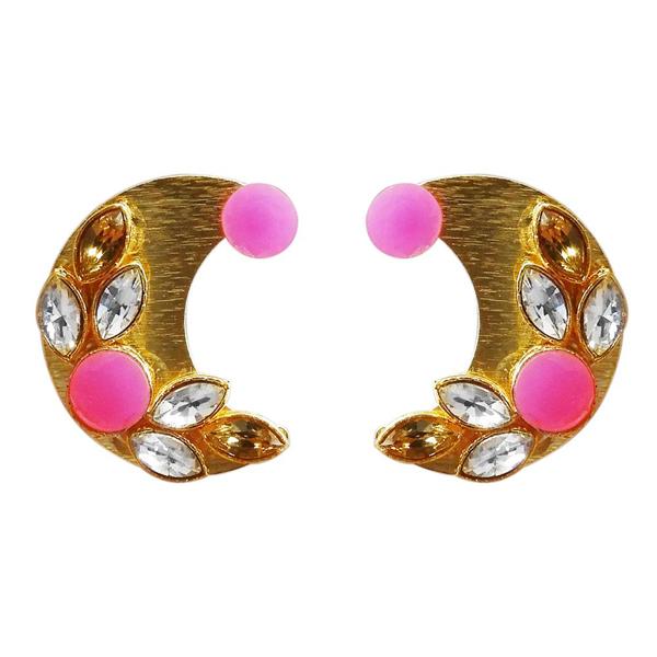 Kriaa Gold Plated Resin Stone Stud Earrings - 1311406C