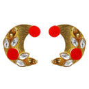 Kriaa Gold Plated Resin Stone Stud Earring - 1311406E